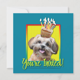 Cupcake de Convite - ShihPoo - Maggie