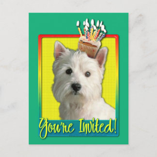 Cupcake de Convite - West Highland Terrier