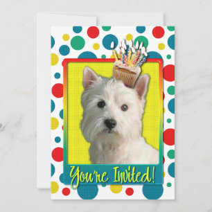 Cupcake de Convite - West Highland Terrier