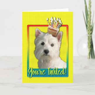 Cupcake de Convite - West Highland Terrier