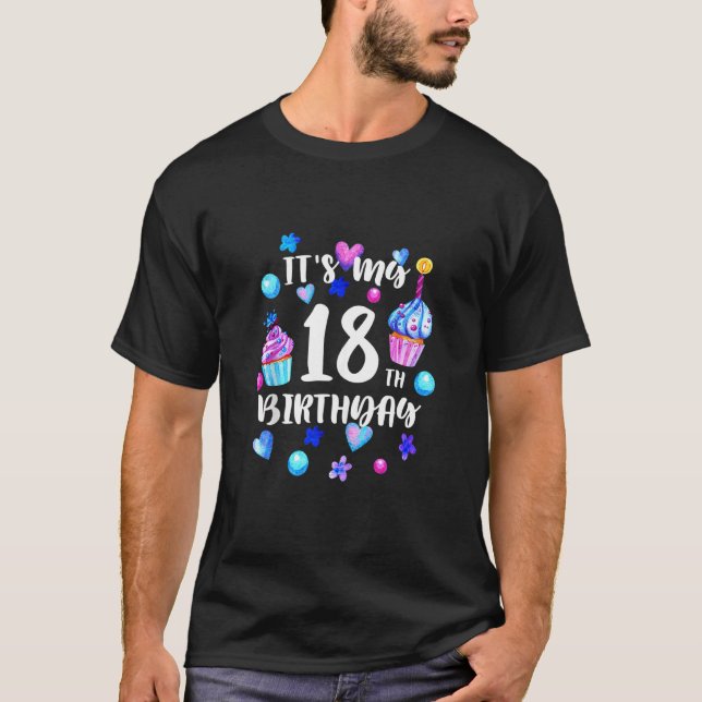 Cupcake Divertido É Minha Camisa De 18 Anos (Frente)