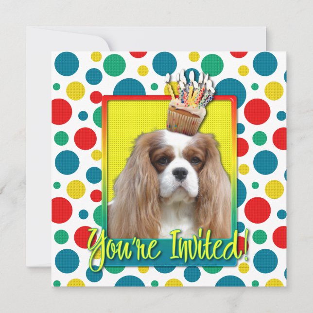 Cupcake do convite - Cavalier - Blenheim (Frente)