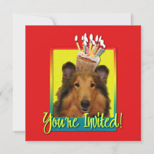 Cupcake do convite - Collie - Natalie