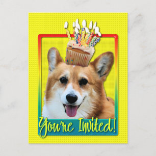Cupcake do convite - Corgi - Owen