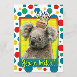 Cupcake do convite - Koala