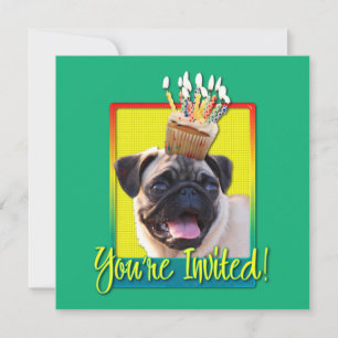 Cupcake do convite - Pug