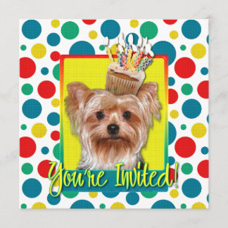 Cupcake do convite - yorkshire terrier
