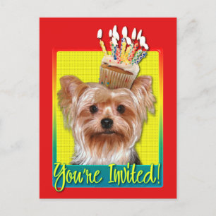 Cupcake do convite - yorkshire terrier