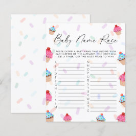 Cupcake doce Gênero Rever Jogo Nome Bebê