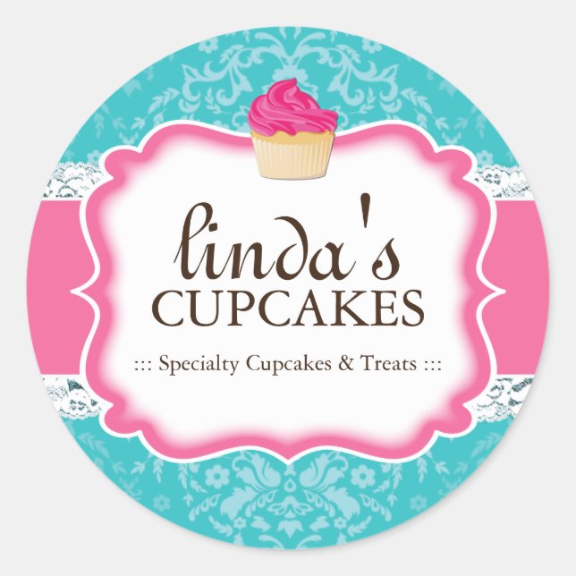 Cupcake e deserto - Adesivos para embalagem (Frente)