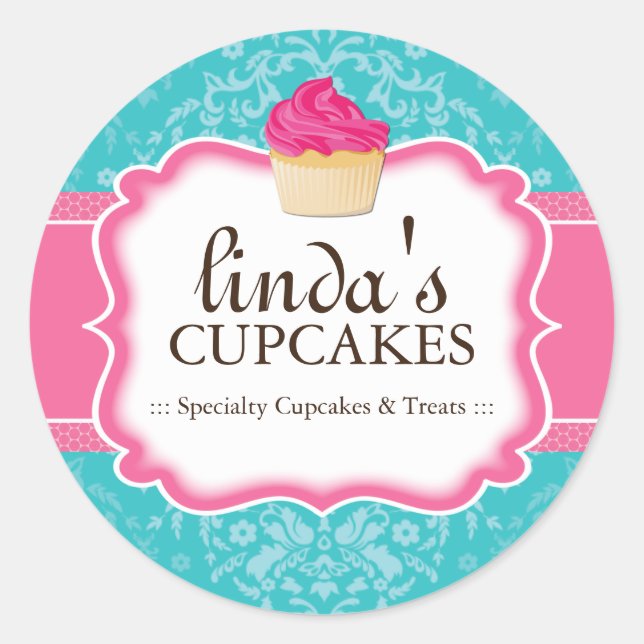 Cupcake e deserto - Adesivos para embalagem (Frente)
