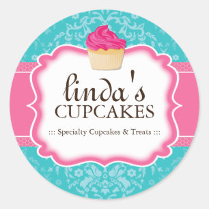 Cupcake e sobremesa - etiquetas de empacotamento