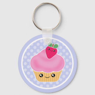 Cupcake Kawaii Strawberry Chaveiro