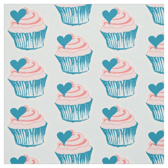 Cupcake Love tecido (Modelo)