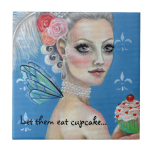 Cupcake Marie Antonieta Azulejo Queen