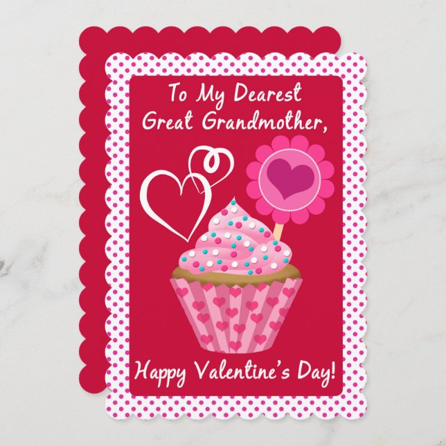 Cupcake Namorados excelente Avó (Frente/Verso)