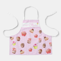 Cupcake Personalizado de Chef com Pontinhos Cor-de