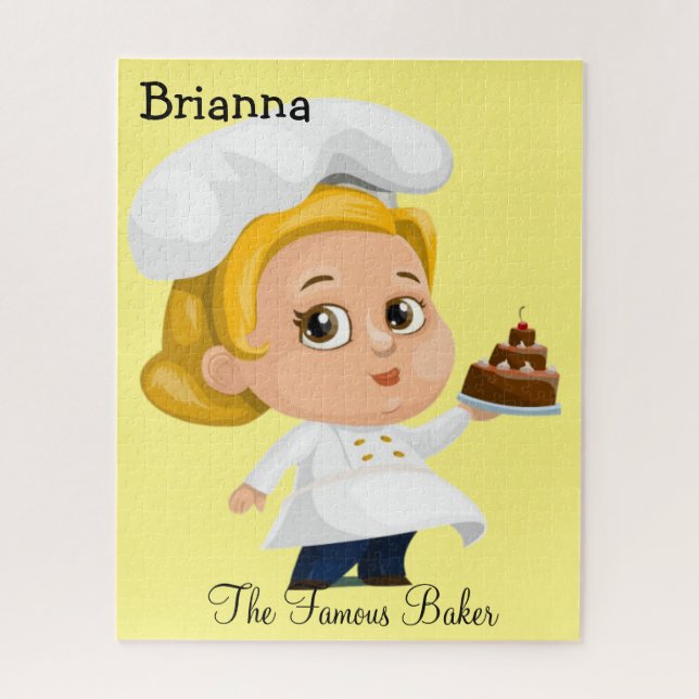 Cupcake quebra-cabeça de padaria amarelo (Vertical)