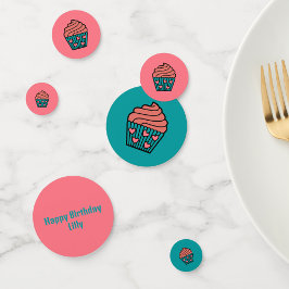 Cupcake rosa-branca, Festa de aniversário de moça