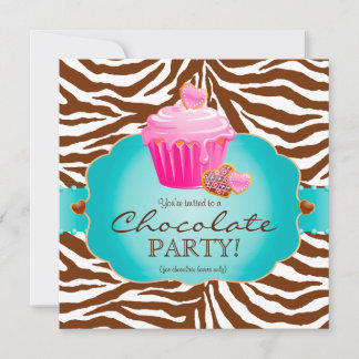 Cupcake Rosa de Chocolate de Convite para Panifica