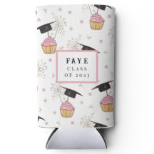 Cupcake Rosa de Graduação Personalizado