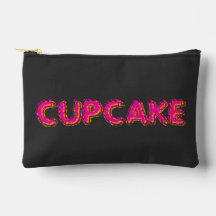 Cupcake Rosa Preto Texto Personalizado