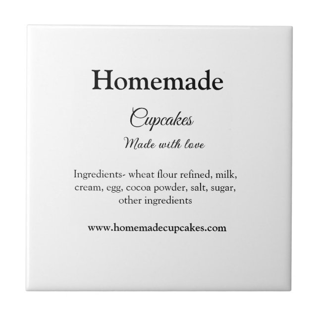Cupcakes caseiros feitos com amor adicione texto s (Frente)