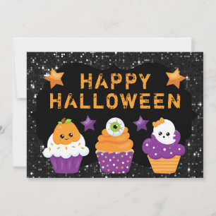 Cupcakes de Halloween Olho de Abóbora Fantasma Kaw