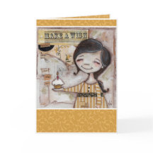 Cupcakes e Desejos - Cartão de Nascimento