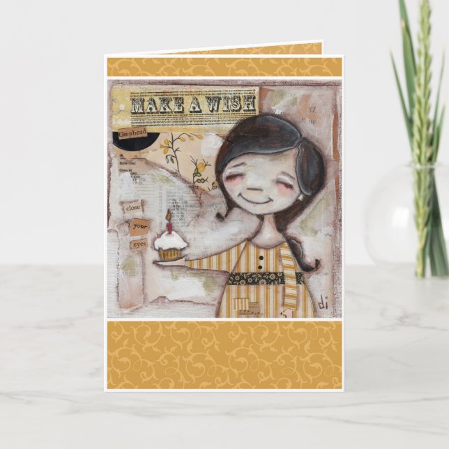 Cupcakes e Desejos - Cartão de Nascimento (Frente)