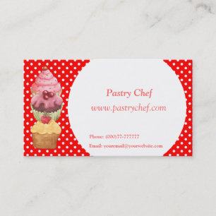 Cupcakes fazem pastéis Cartão de visita comercia
