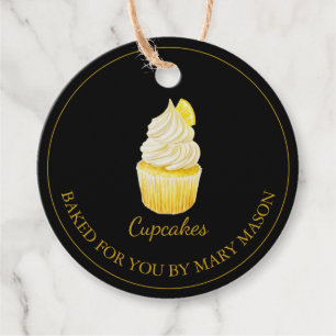 Cupcakes Homemade Favorecer Etiquetas   Preto
