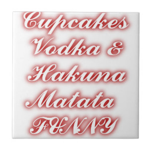 Cupcakes vermelhos Vodka Hakuna Matata FUNNY.