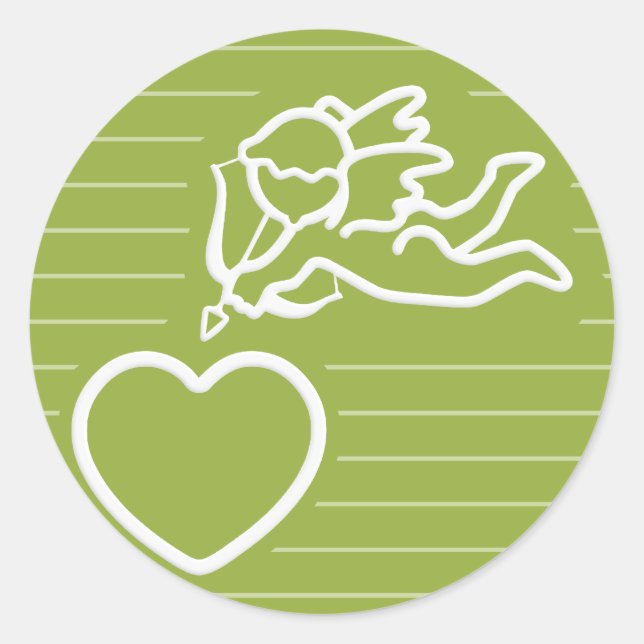 Cupido Ataca adesivos personalizados (Frente)