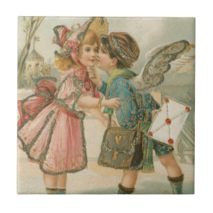Cupido Boy and Girl in Pink Namorados