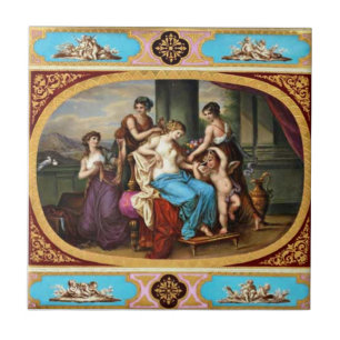 Cupido e donzelas reais do azulejo do design do