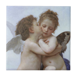 Cupido e Psyche como Azulejo cerâmico para bebês