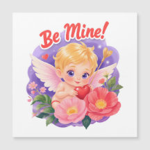 Cupido fofo do Dia dos Namorados com "Seja Meu"