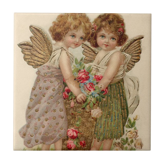 Cupido Querubim Anjo Rosa Não-Me-Esqueças (Frente)