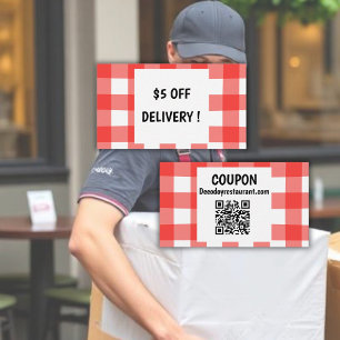 Cupom de Desconto de Entrega Gingham