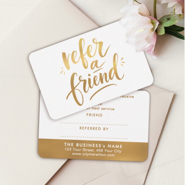 Cupom de Desconto Stylish Gold Refer Friend (Criador carregado)