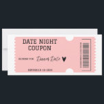 Cupom de Noite Romântica<br><div class="desc">Ideia de presente simples e acessível para um aniversário,  data comemorativa,  feriado ou apenas porque sim. Você pode editar a ideia da data ou imprimir mais de uma vez!</div>