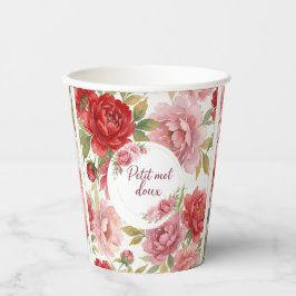 Cups en carton florales Petit mot doux