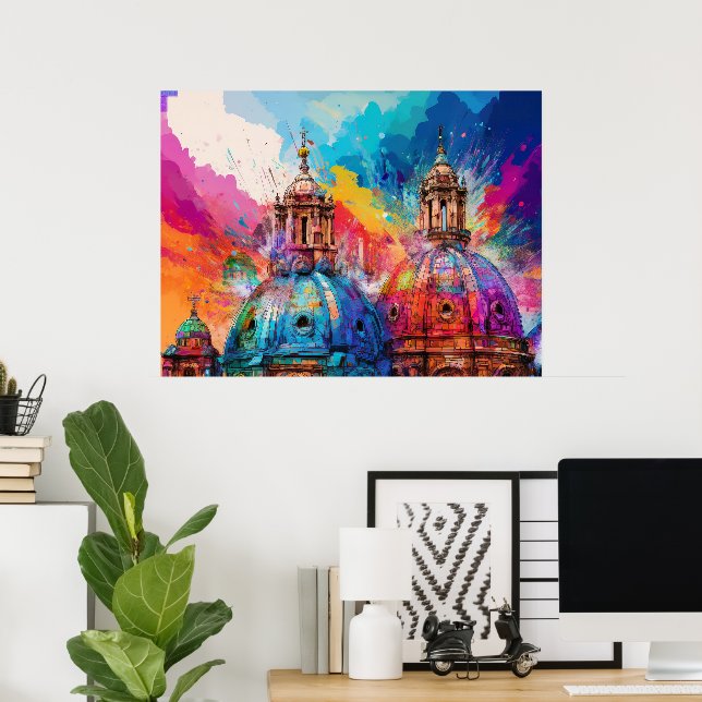 Cúpulas da Catedral de Roma - Impressão de Arte Ab (Escritório em casa)