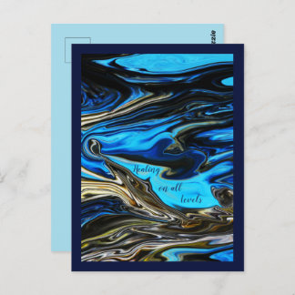 Cura em todos os níveis cartão postal marmorizado