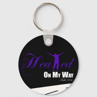Cura no meu caminho Chaveiro roxo/preto