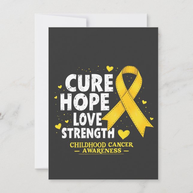 Cure Hope Ame Forte Consciência do Cancer Infantil (Frente)