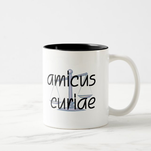 Cúrias de Amicus.  Caneca do advogado com frase (Direita)