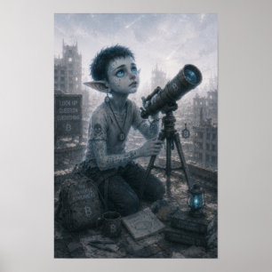 Curiosidade / Astrônomo / Poster de Telhado