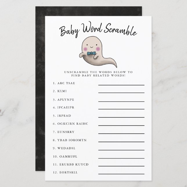 Curioso Garoto Fantasma Jogo de Palavras Bebê (Frente/Verso)